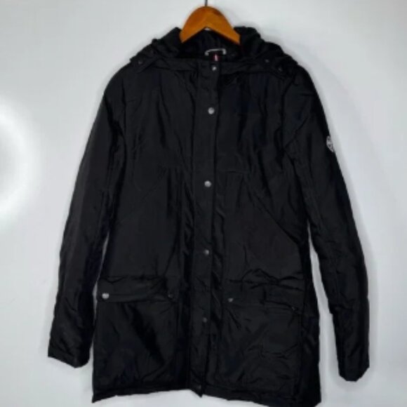 Puffa Orginal Duvet Clothing Company Black Puffer Coat Size Medium - Picture 1 of 4